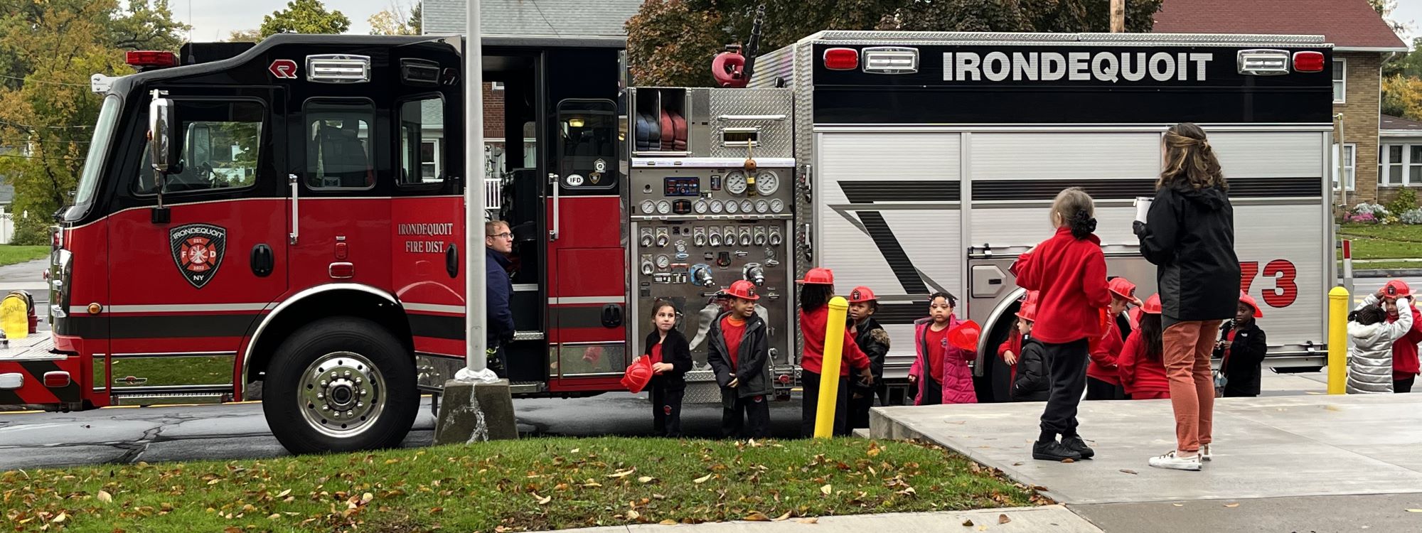Irondequoit Fire Department Visits St. Ambrose Academy